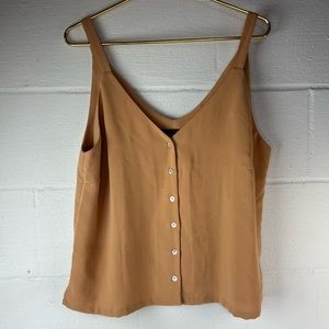 Code X Mode Tan Button Front Tank Top, XL